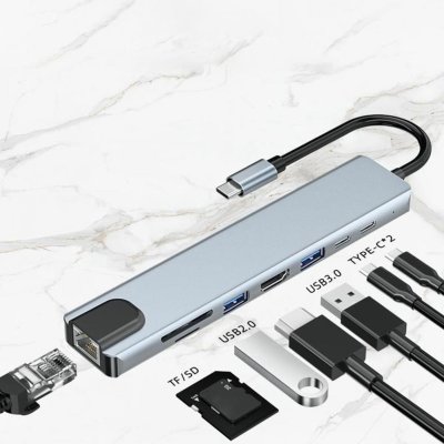 Moov HUB05 ฮับ 8 in 1 ตัวเพิ่มช่อง USB TF SD HDMI