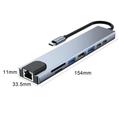 Moov HUB05 ฮับ 8 in 1 ตัวเพิ่มช่อง USB TF SD HDMI