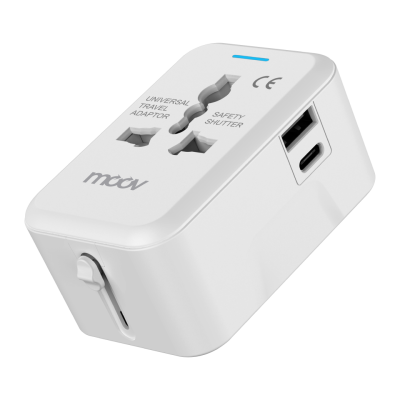 MOOV TA01 หัวแปลงปลั๊กไฟ TRAVEL ADAPTER 3 OUTPUT 12W