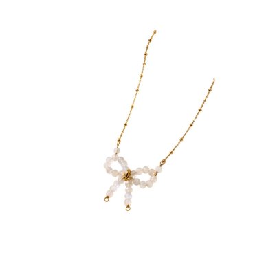 Bow Necklace(Moonstone)