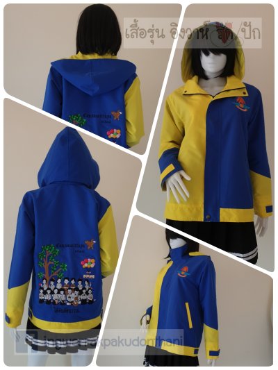 เสื้อรุ่น Standard น้ำเงิน-เหลือง แต่งครึ่งตัว แต่งแขนเฉียง เสื้อรุ่น Standard น้ำเงิน-เหลือง แต่งครึ่งตัว แต่งแขนเฉียง