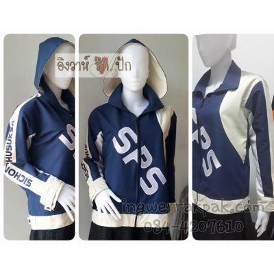 เสื้อรุ่น Custom3สี กรม-ขาว-ครีม โค้งไหล่หน้าซ้าย แต่งกลางแขน