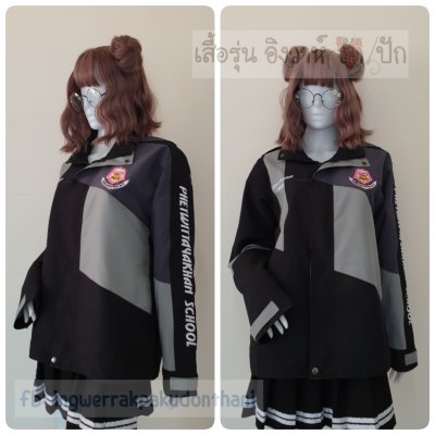 เสื้อรุ่น Custom3สี ดำ-เทาเข้ม-เทาอ่อน แต่งเฉียงตัวเฉียงแขน