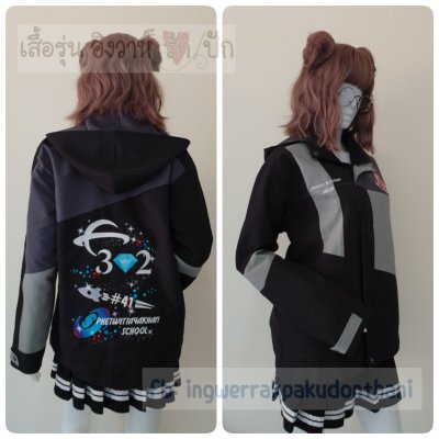 เสื้อรุ่น Custom3สี ดำ-เทาเข้ม-เทาอ่อน แต่งเฉียงตัวเฉียงแขน