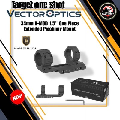 vector34mm X-MOD 1.5'' One Piece Extended Picatinny Mount