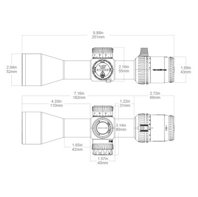 Vector optics Veyron GenII 4-16x44 HD DCR FFP Rifle Scope