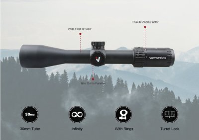 กล้องติดปืน VictOptics S4 AGN 4-16x44 SFP MDL Riflescope