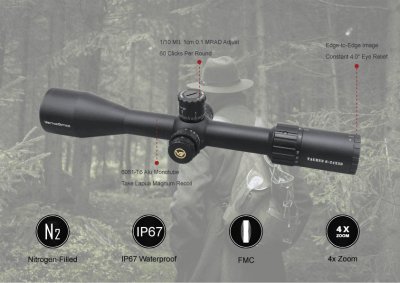 กล้องติดปืน VECTOR OPTICS Taurus 6-24x50 HD HT Riflescope