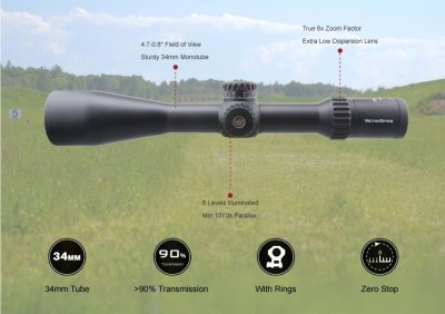 กล้องติดปืนVECTOR OPTICS Continental x6 5-30x56 MBR FFP