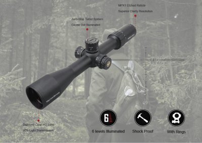 กล้องติดปืน VECTOR OPTICS Taurus 4-16x44 HD HT Riflescope