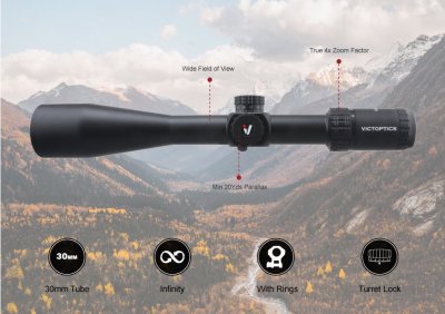 VictOptics S4  6-24x50 First Focal Plane Riflescope