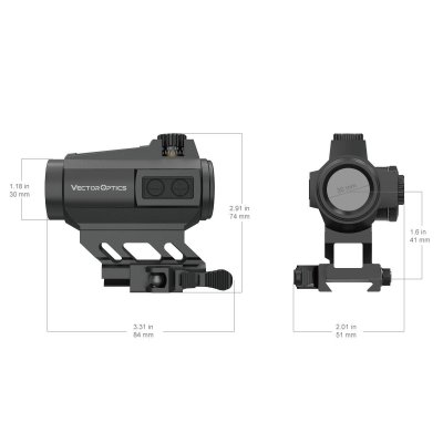 VECTOR OPTICS Maverick-II Plus 1x22 SOL Solar Power Red Dot Sight