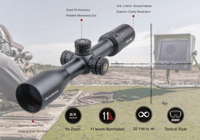 กล้องติดปืน VECTOR OPTICS Aston 3-18x44SFP Riflescope