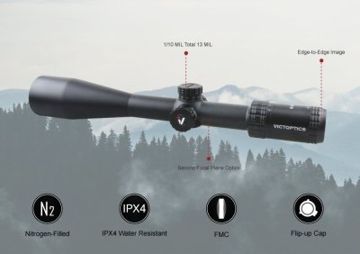 กล้องติดปืนVictOptics S4 AGN 6-24x50 MDL Riflescope