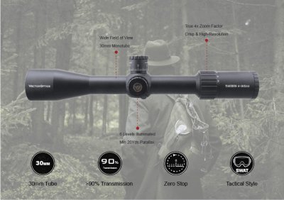 กล้องติดปืน VECTOR OPTICS Taurus 4-16x44 HD HT Riflescope