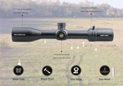 กล้องติดปืน VECTOR OPTICS Aston 3-18x44SFP Riflescope