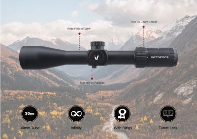 VictOptics S4 4-16x44 First Focal Plane Riflescope