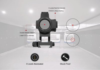 VECTOR OPTICS Maverick-II Plus 1x22 DBR Double-Reticle