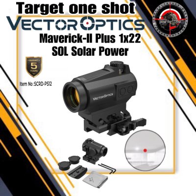 VECTOR OPTICS Maverick-II Plus 1x22 SOL Solar Power Red Dot Sight