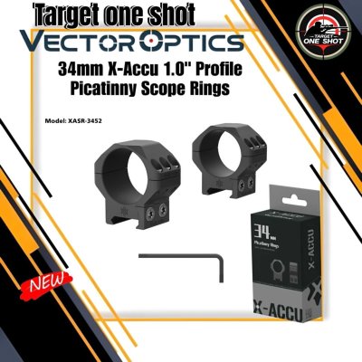 34mm X-Accu 1.0" Profile Picatinny Scope Rings