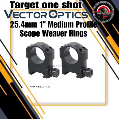 VECTOR OPTICS 25.4mm 1" Medium Profile Scope Weaver Rings
