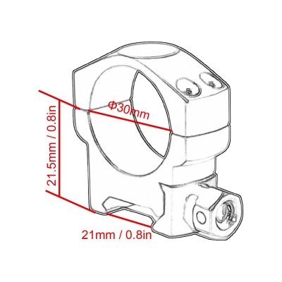 VECTOR OPTICS 30mm Low Profile Scope Weaver Rings
