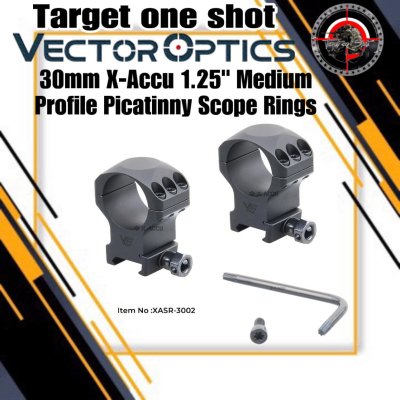 VECTOR OPTICS 30mm X-Accu 1.25" Medium Profile Picatinny Scope Rings