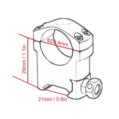 VECTOR OPTICS 25.4mm 1" High Profile Scope Weaver Rings