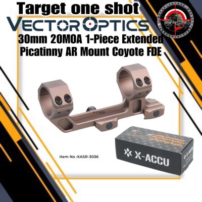 VECTOR OPTICS 30mm 20MOA 1-Piece Extended Picatinny AR Mount Coyote FD