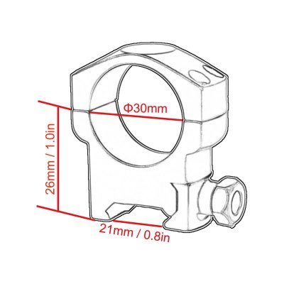 VECTOR OPTICS 30mm Medium Profile Scope Weaver Rings