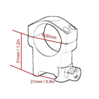 VECTOR OPTICS 30mm High Profile Scope Weaver Rings