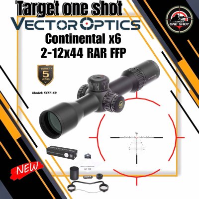 Vector optics Continental x6 2-12x44 RAR FFP Rifle Scope