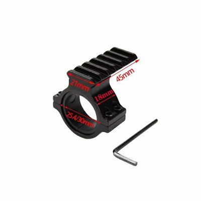 แหวนรัดท่อรางเสริม ท่อ25.4/30 มิล รางPicatinny 20 mm 6 slots