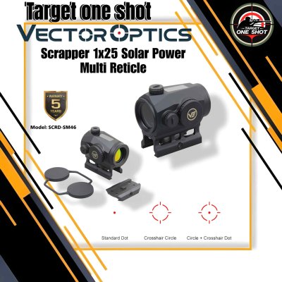 เรดดอทติดปืน Scrapper 1x25 Solar Power Multi Reticle