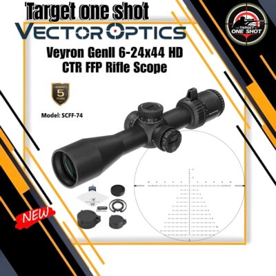 กล้องติดปืน Veyron GenII 6-24x44 HD CTR FFP Rifle Scope