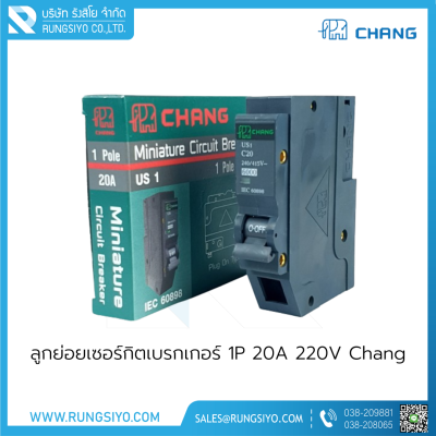 ลูกย่อยเซอร์กิตเบรกเกอร์ 1P 20A 220V Chang