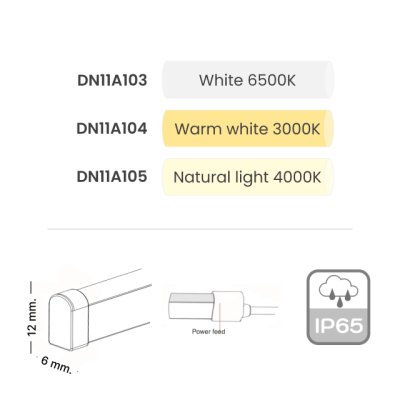 NEON FLEX LED 12V 10W/M. IP65  6มม. 50ม./ม้วน
