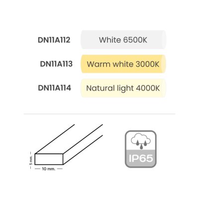 ROPE LIGHT LED COB FROST 220V 9W/M. IP65  10มม. 50ม./ม้วน