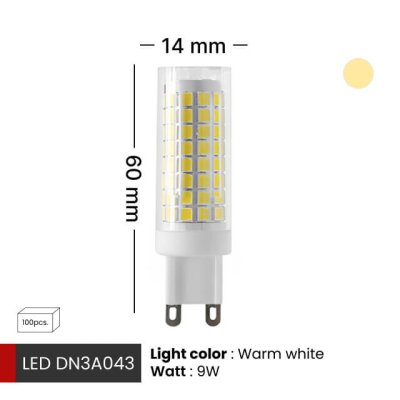 DNER LED CAPSULE 9W 220V G9 WARMWHITE