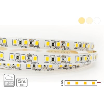 ไฟเส้น LED 12V 2835/120LEDS 9.6W/M. 8มม. 5ม./ม้วน