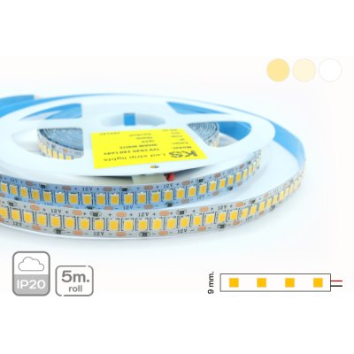 ไฟเส้น LED 12V 2835/240LEDS 28.8W/M. 9มม. 5ม./ม้วน