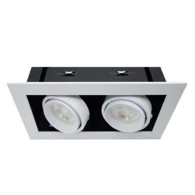 DNER DOWNLIGHT MR16 X2 RECESS MOUNTED SQUARE ADJUSTABLE