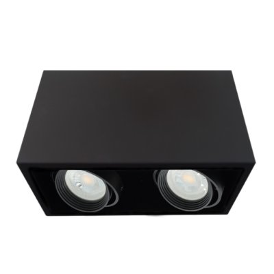 DNER DOWNLIGHT MR16 X2 SURFACE MOUNTED SQUARE ADJUSTABLE