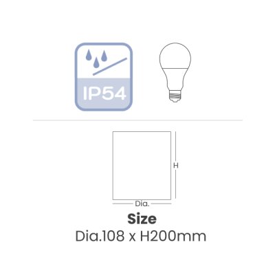 DNER DOWNLIGHT E27 SURFACE MOUNTED ROUND IP54