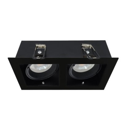 DNER DOWNLIGHT MR16 X2 RECESS MOUNTED SQUARE ADJUSTABLE