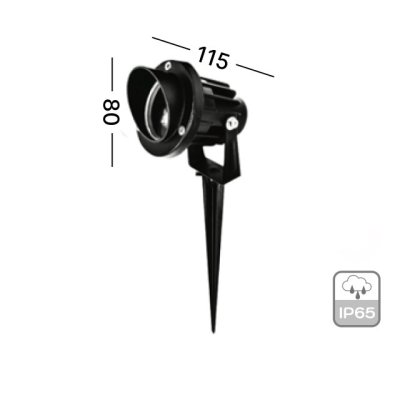 DNER โคมไฟปักดิน LED 5W 220V กันน้ำ IP65 แสงวอร์มไวท์