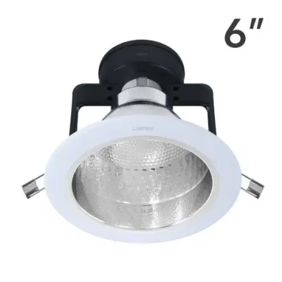 LAMPTAN โคมไฟดาวน์ไลท์ ฝังฝ้า หน้ากลม 6 นิ้ว ขั้ว E27 สีขาว