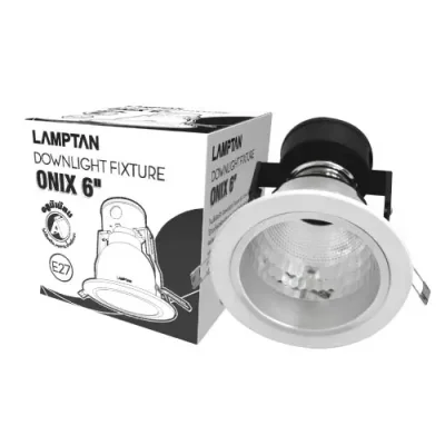 LAMPTAN โคมไฟดาวน์ไลท์ ฝังฝ้า หน้ากลม 6 นิ้ว ขั้ว E27 สีขาว