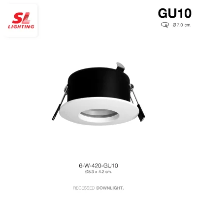 SL LIGHTING โคมไฟดาวน์ไลท์ ฝังฝ้า กลม MR16 ขั้ว GU10 กันน้ำ IP44