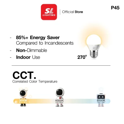 SL LIGHTING หลอดไฟ LED BULB P45  6W ขั้ว E27